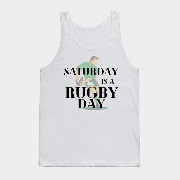Saturday is a Rugby Day Tank Top by Mutant Athletics